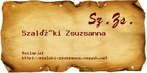 Szalóki Zsuzsanna névjegykártya