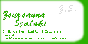 zsuzsanna szaloki business card